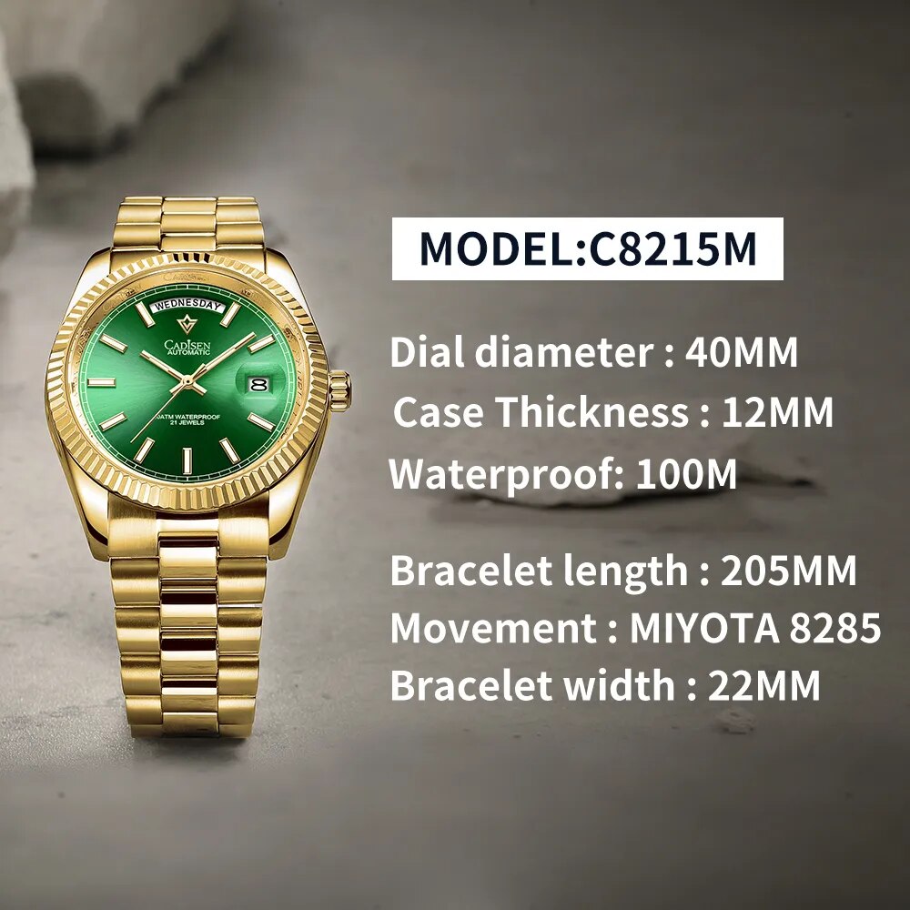Luxury Sapphire Glass Wristwatch