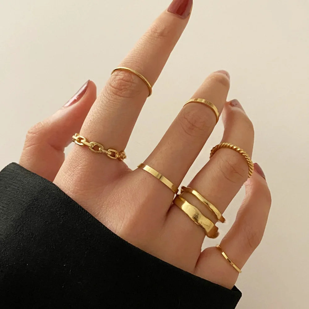 7-Piece Minimal Ring Set