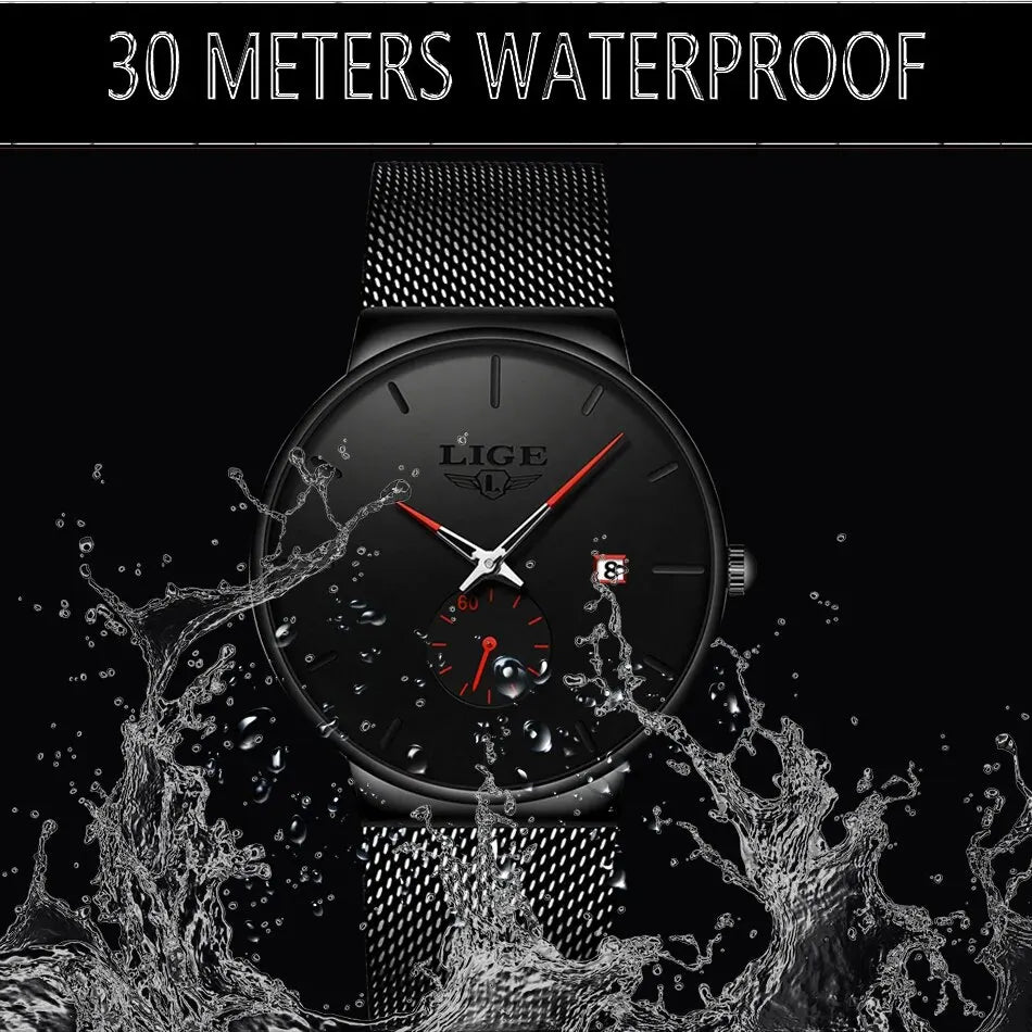 Ultra Thin Waterproof Quartz Wristwatch