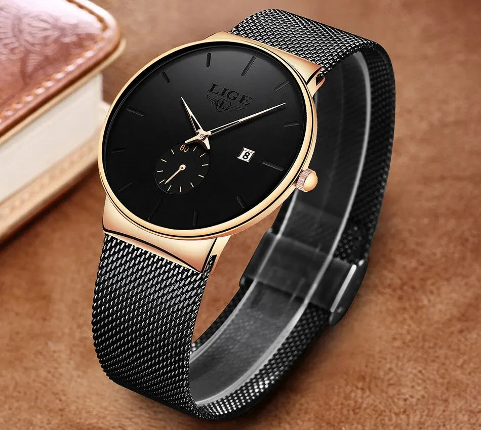 Ultra Thin Waterproof Quartz Wristwatch