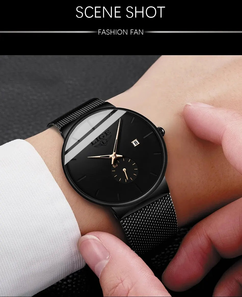 Ultra Thin Waterproof Quartz Wristwatch