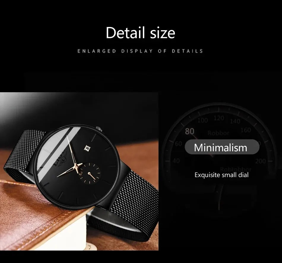 Ultra Thin Waterproof Quartz Wristwatch