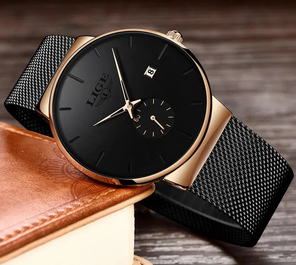 Ultra Thin Waterproof Quartz Wristwatch