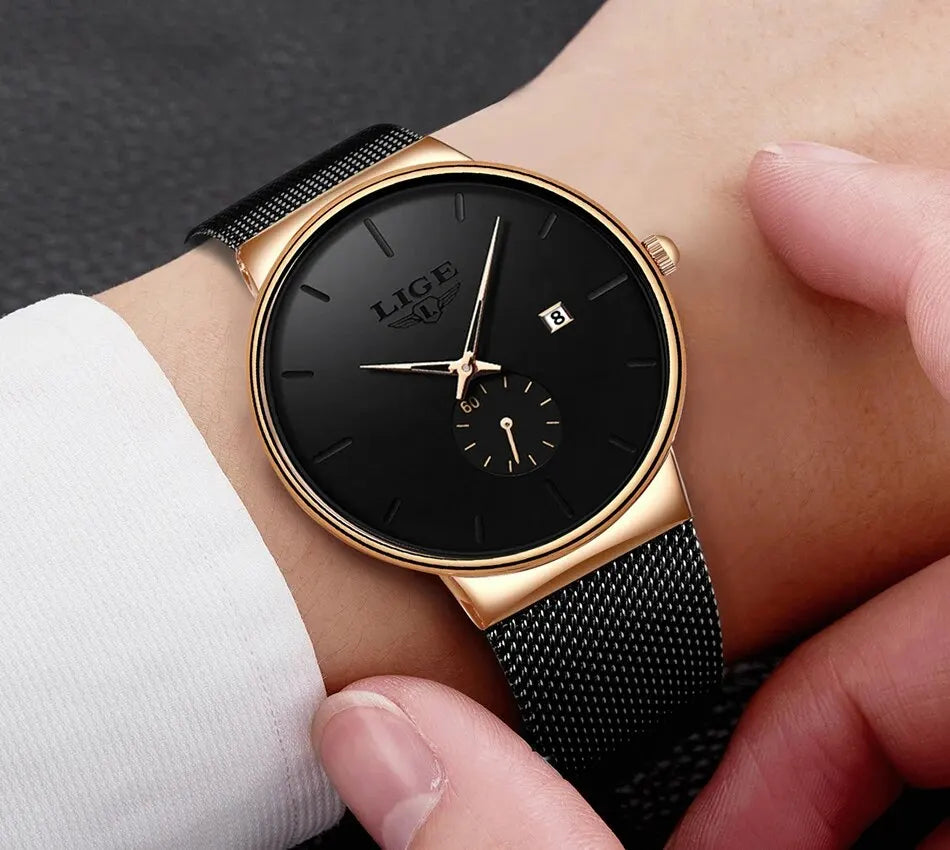 Ultra Thin Waterproof Quartz Wristwatch