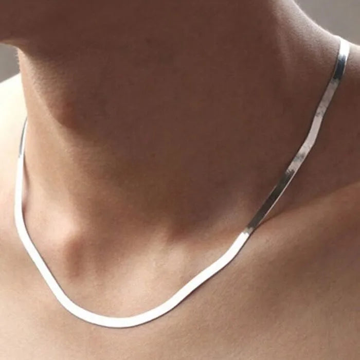 Flat Snake Chain Necklace